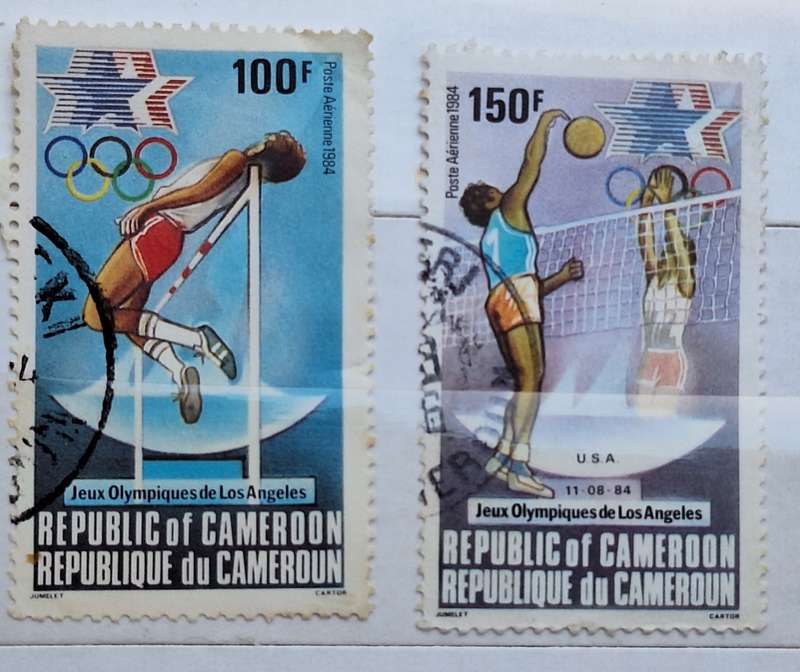 Cameroon 1984 Los Angeles Olympics 2 Used stamps