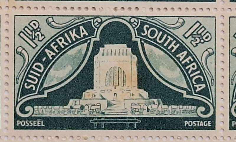 South Africa 1949 Inauguration of Voortrekker Monument  Block of 9 Mint stamps