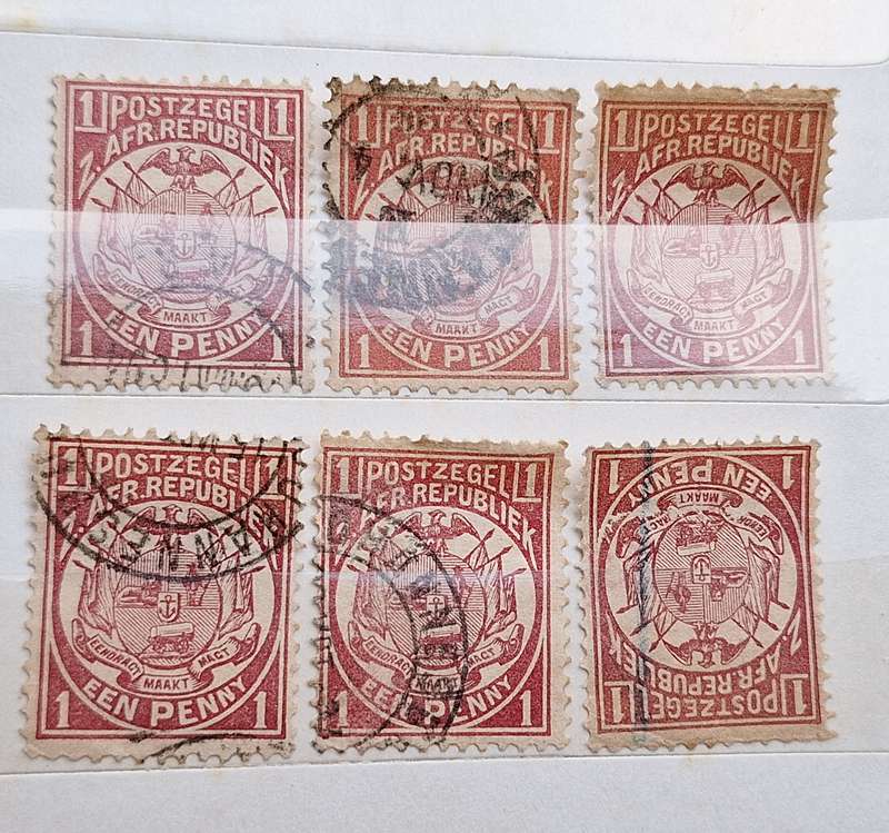 Zuid Afrikaansche Republiek 1885-1893 Coat of Arms 1d 6 Used stamps