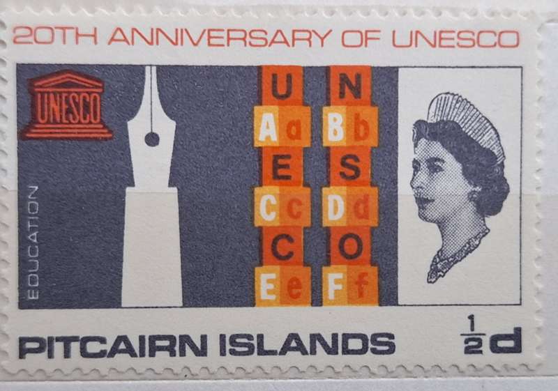 Pitcairn Island 1966 Unesco 1 Mint stamp