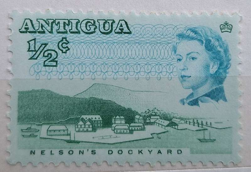 Antigua 1966 1/2 Cent Nelsons Dockyard 1 Mint stamp
