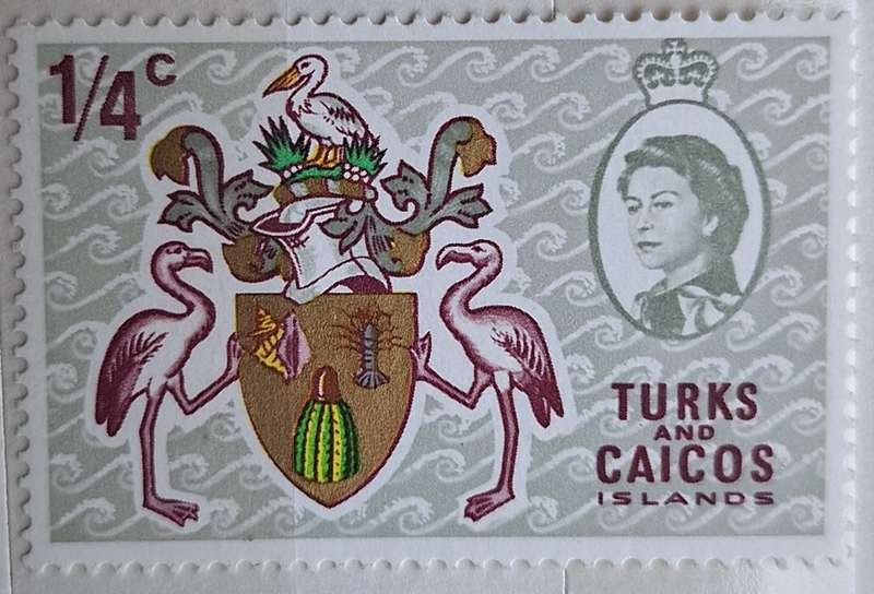 Turks and Caicos Islands 1969 Coat of Arms 1 Mint stamp