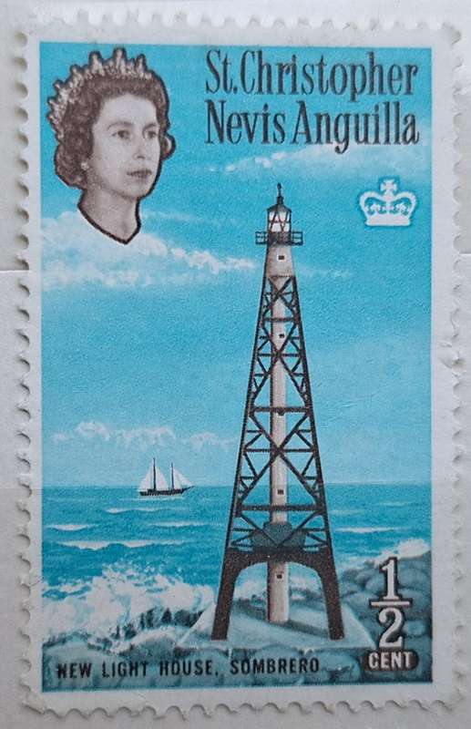 St Christopher Nevis Anguilla 1963 Lighthouse 1 Mint stamp