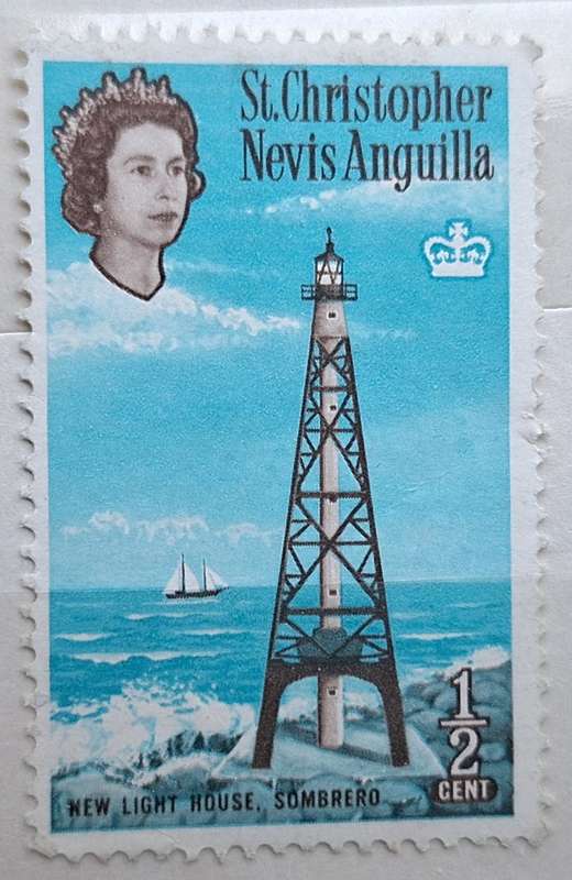 St Christopher Nevis Anguilla 1963 Lighthouse 1 Mint stamp