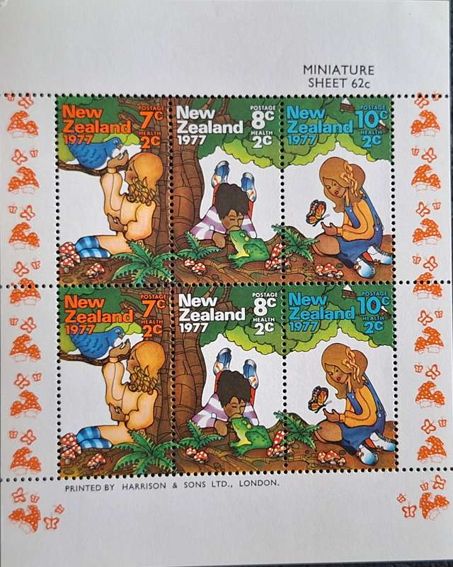 New Zealand 1977 Health Issue Mint Miniature Sheet