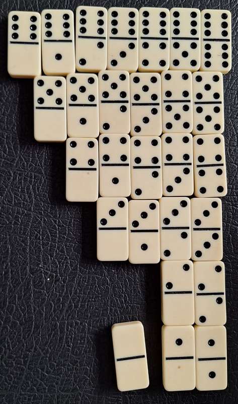 Double Six Dominoes Made in Taiwan in Plastic cover