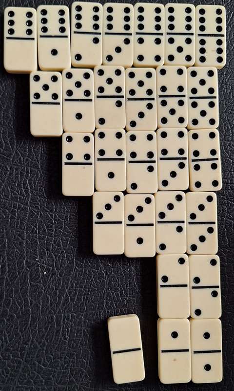 Double Six Dominoes Made in Taiwan in Plastic cover