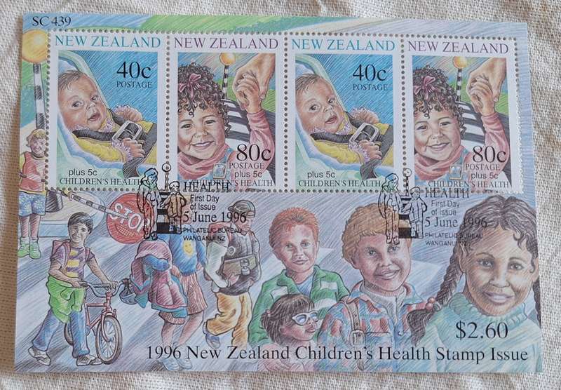 New Zealand 1996  Health Issue Cancelled Miniature Sheet