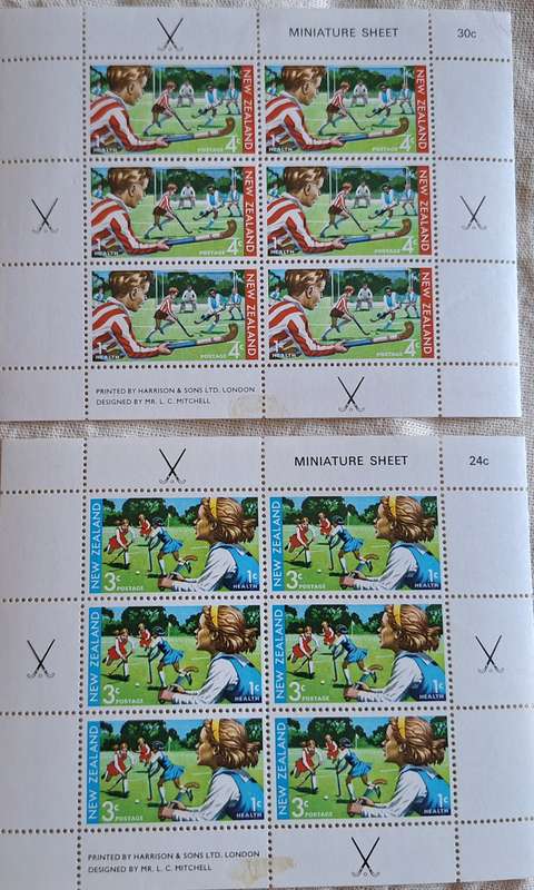 New Zealand 1971 Health Issue Set of Unused Hinged Miniature Sheets