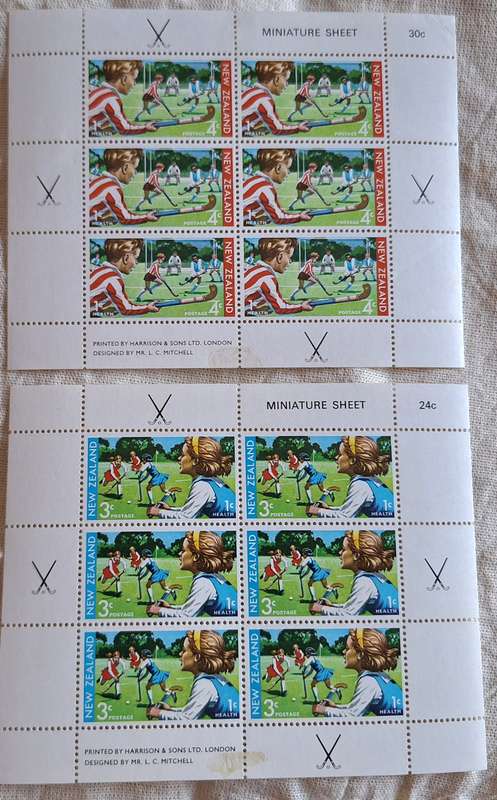 New Zealand 1971 Health Issue Set of Unused Hinged Miniature Sheets