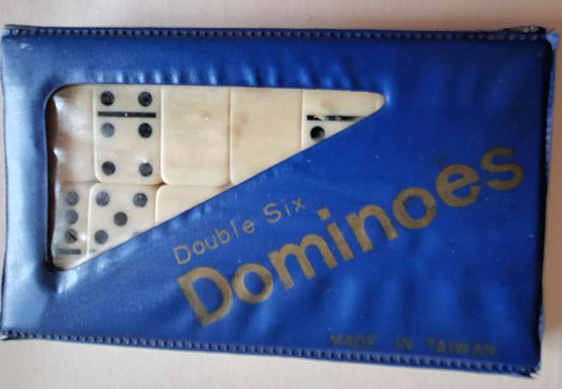 Double Six Dominoes Made in Taiwan in Plastic cover