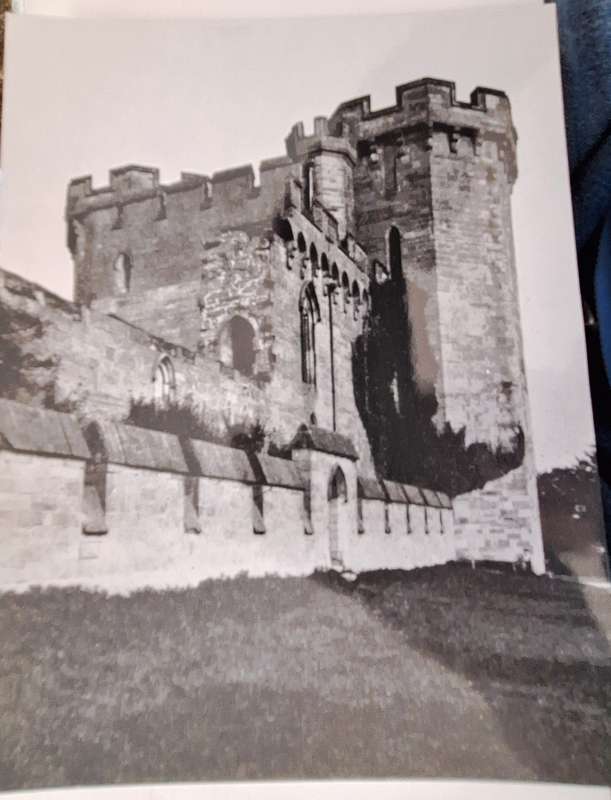 Vintage 16.5x21.5cm Black and White Photograph of Stafford Castle Staffordshire