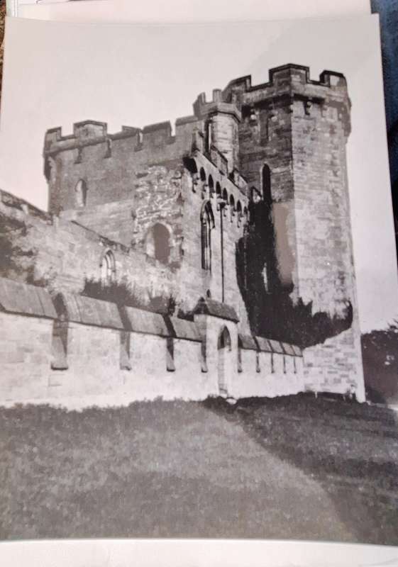 Vintage 16.5x21.5cm Black and White Photograph of Stafford Castle Staffordshire