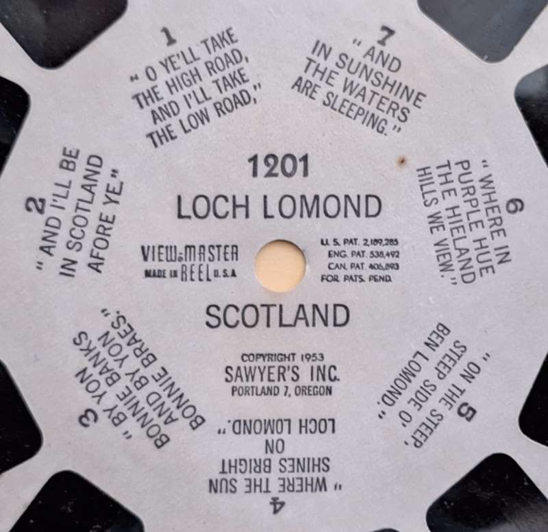 View-Master Reel 1201 Scotland: Loch Lomond