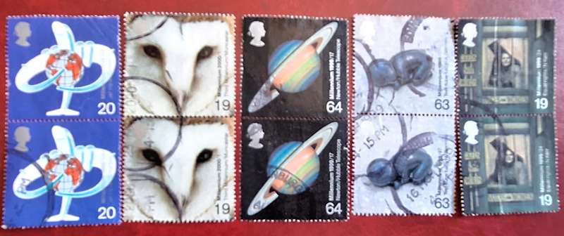 GB Mixed Lot of Used stamps in pairs