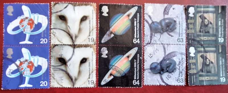 GB Mixed Lot of Used stamps in pairs