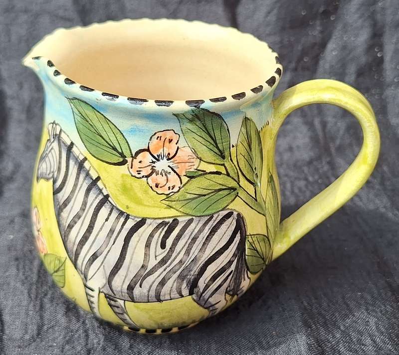 Water Berry Pottery Zimbabwe Milk Jug Zebra Design