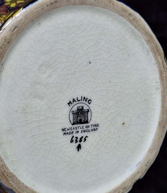 Vintage Maling Ware Vase Floral Pattern Newcastle On Tyne England 6385