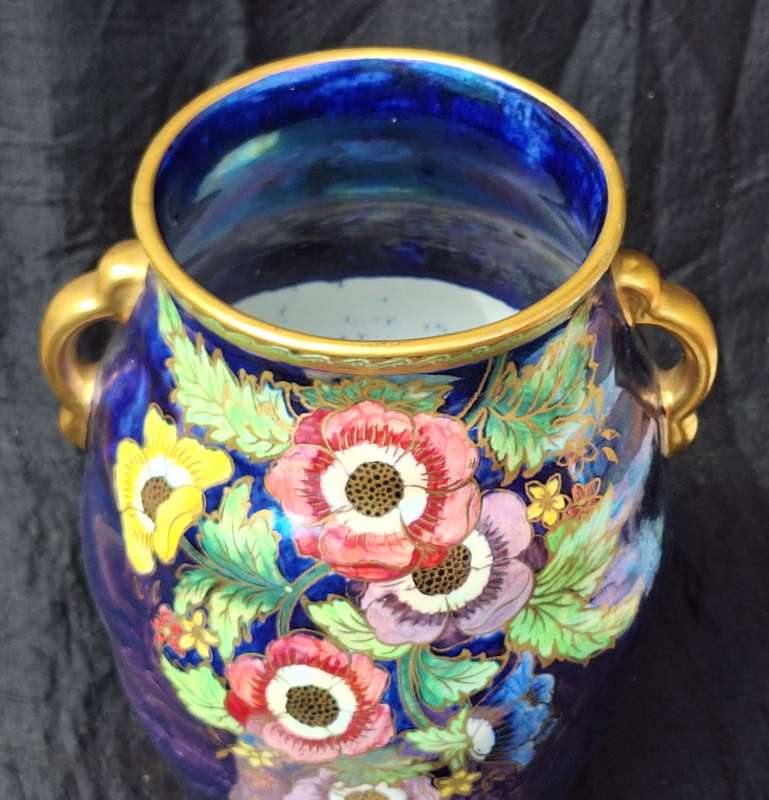 Vintage Maling Ware Vase Floral Pattern Newcastle On Tyne England 6385