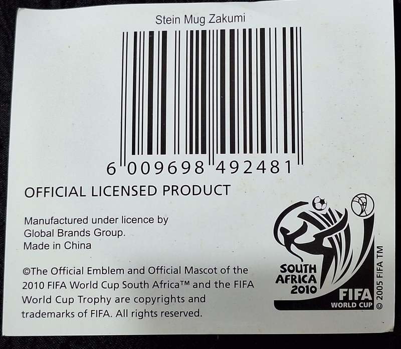 2010 Fifa World Cup South Africa Zakumi Stein Mug in original packaging