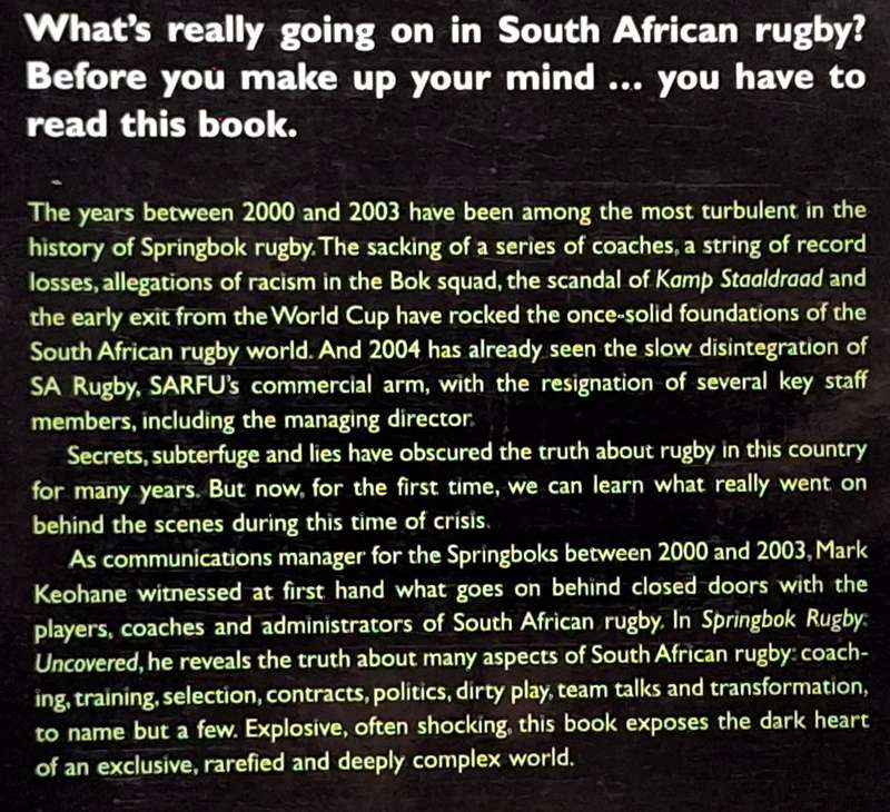 Springbok Rugby Uncovered by Mark Keohane Paperback