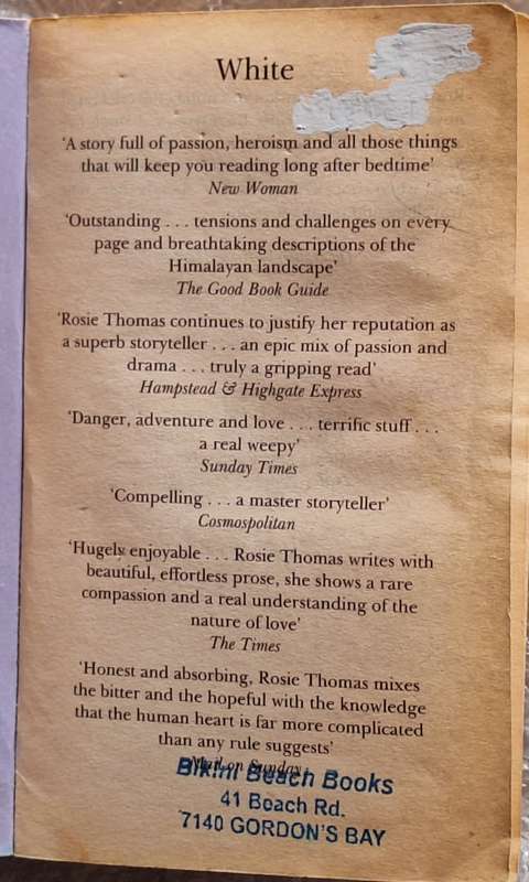 White by Rosie Thomas Paperback