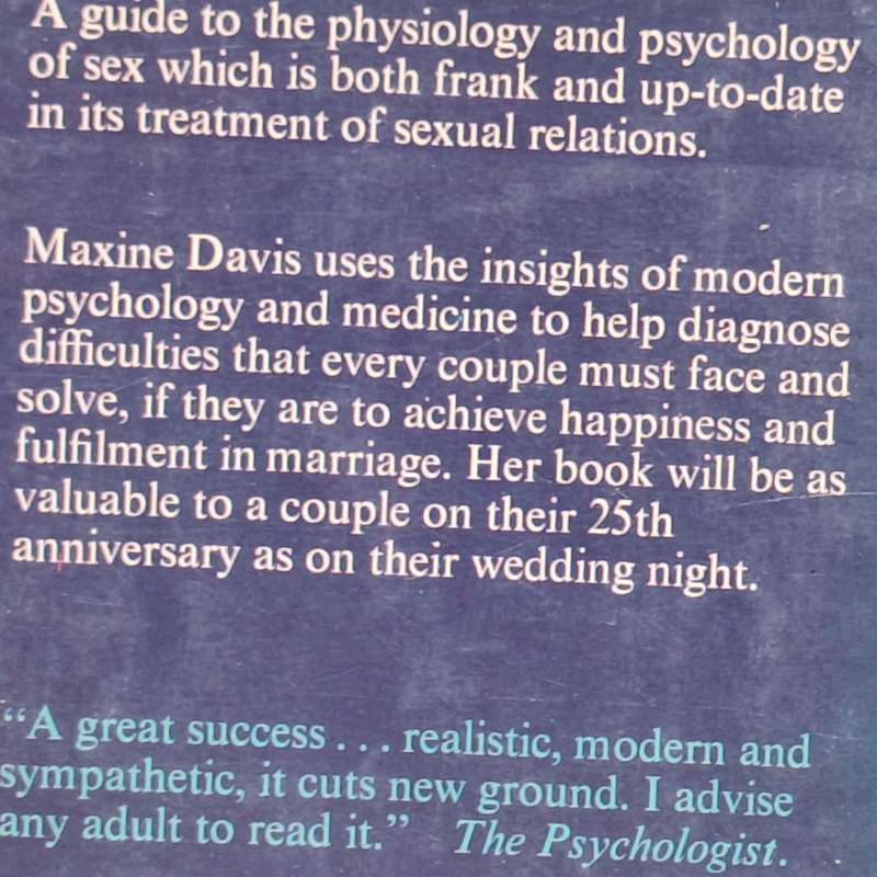 Sexual Responsibility in Marriage by Maxine Davis Paperback