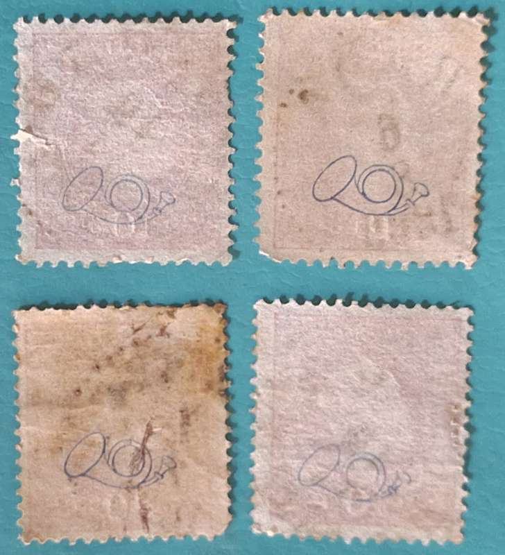 Sweden 1889 King Oscar 10 ore 4 Used stamps