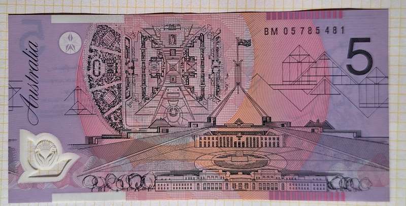 Australia 5 Dollar Bank Note BM 05785481