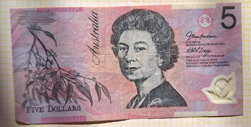 Australia 5 Dollar Bank Note DJ02571508