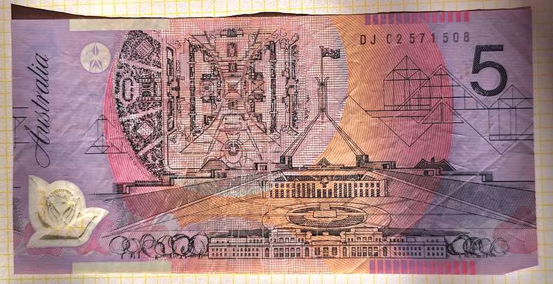Australia 5 Dollar Bank Note DJ02571508