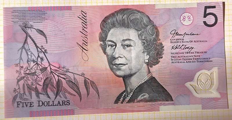 Australia 5 Dollar Bank Note FJ05222721