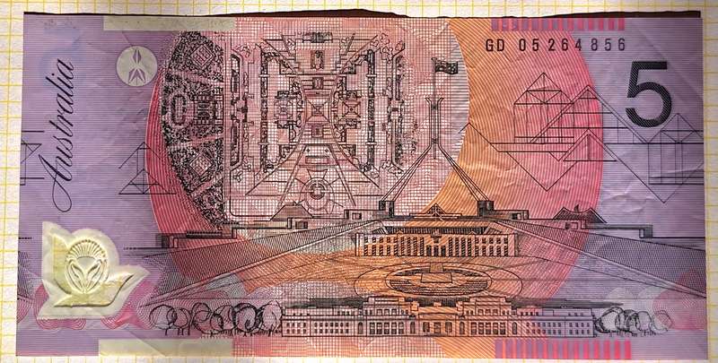 Australia 5 Dollar Bank Note GD 05264856