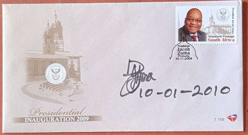 South Africa 2009 Jacob Zuma Presidential Inauguration Cover SIGNED