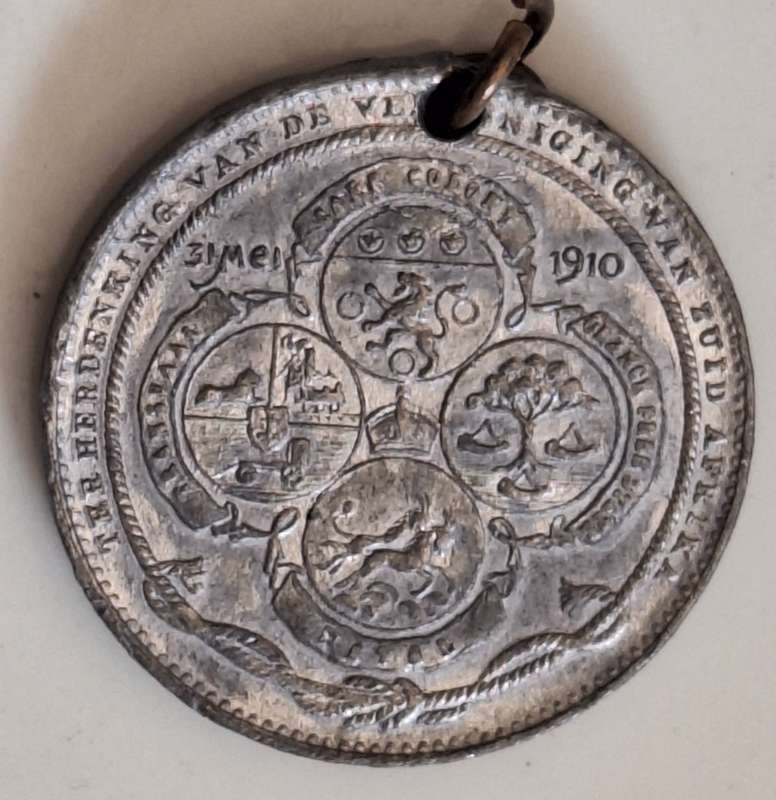 Union of South Africa 1910 Commemorative Medallion