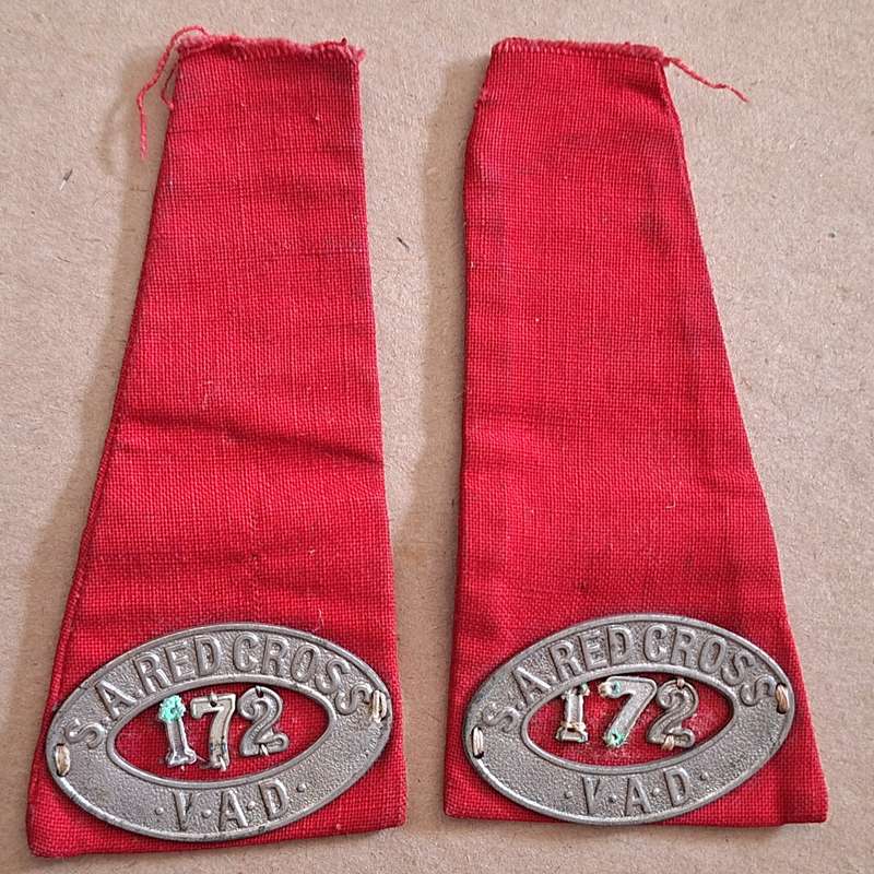 SA Red Cross V.A.D. epaulettes with badges