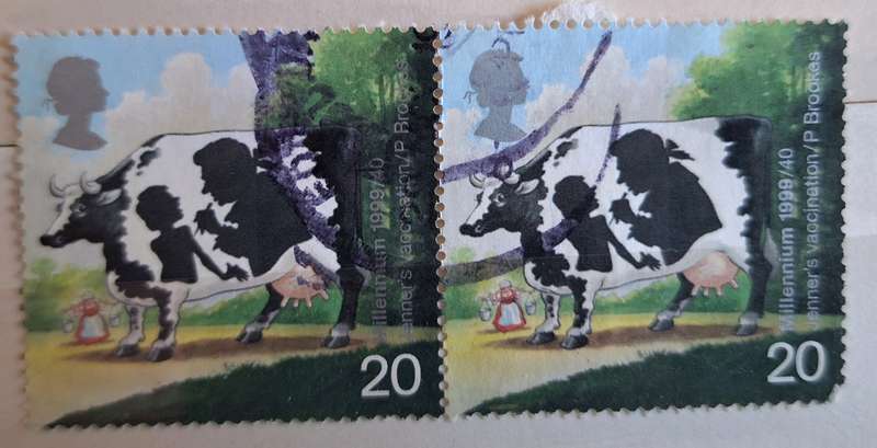 GB 1999 Patients Tale: Vaccination Pair of Used stamps