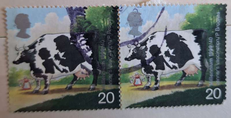 GB 1999 Patients Tale: Vaccination Pair of Used stamps