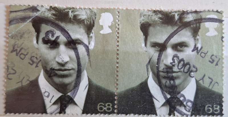 GB 2003 21st Birthday of Prince William of Wales Pair of Used stamps