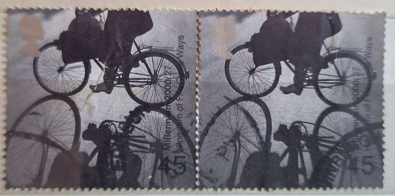 GB 2000 Millennium Stone and Soil Pair Used 45p stamps