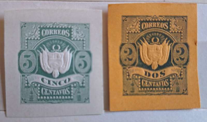 Peru Late 1800's Preprinted Postal Stationery Cut Out Unused stamps
