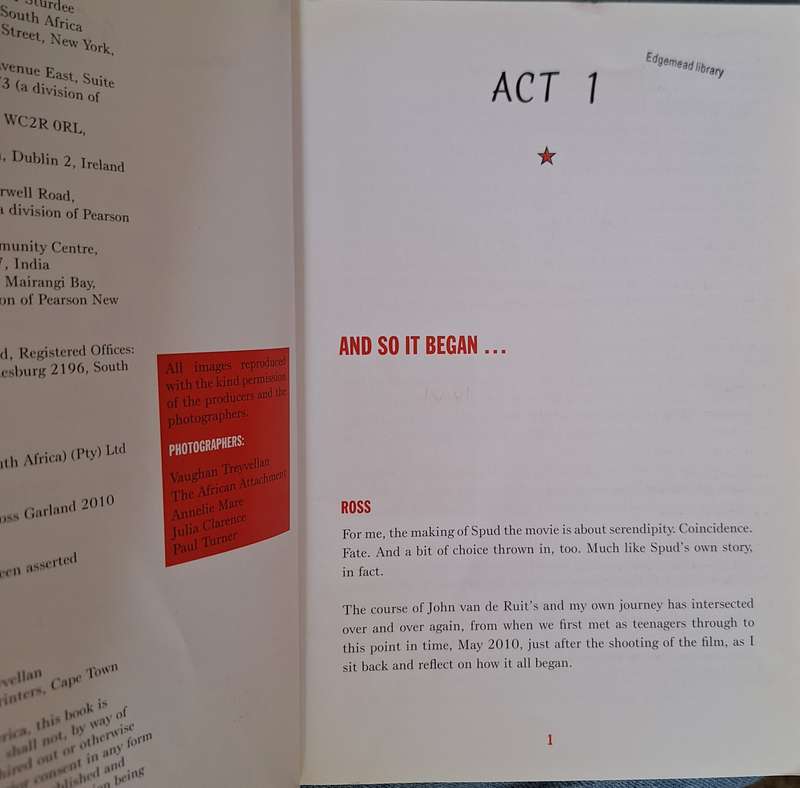 The Making of Spud The Movie: Behind the Scenes with John van de Ruit and Ross Garland Paperback