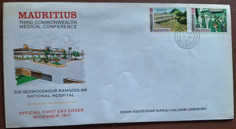 Mauritius 1971 Third Commonwealth Medical Conference FDC