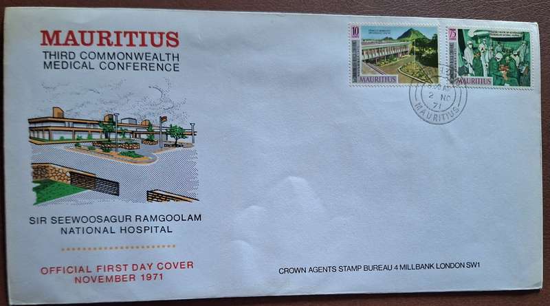 Mauritius 1971 Third Commonwealth Medical Conference FDC