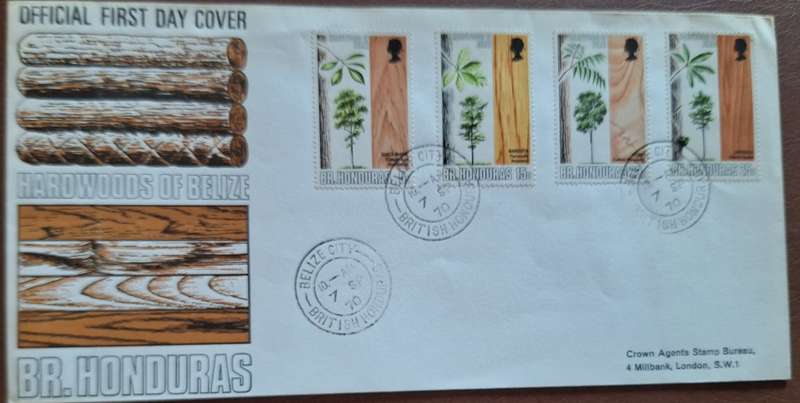 British Honduras 1970 Hardwood of Belize FDC