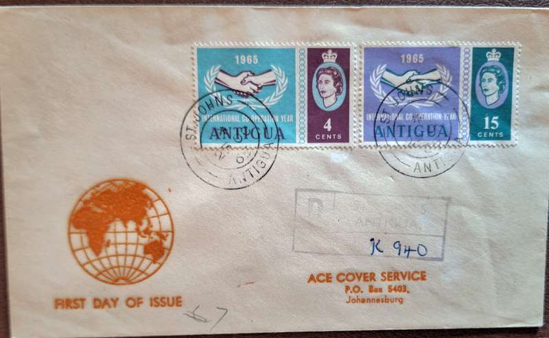 Antigua 1965 International Co-operation Year ACE Philatelic Cover