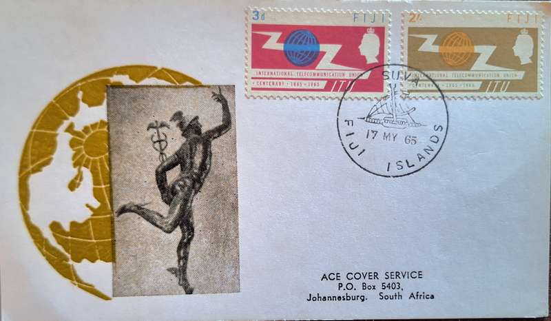 Fiji 1965 Telecommunication Centenary ACE Philatelic Card