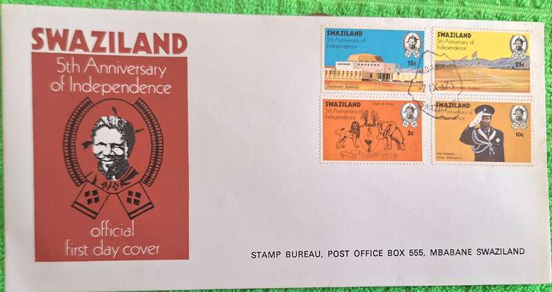 Swaziland 1973 5th Anniversary Independence FDC