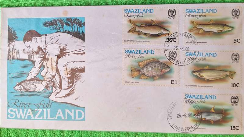 Swaziland 1980 River Fish FDC