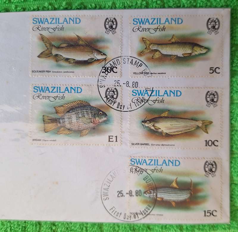 Swaziland 1980 River Fish FDC